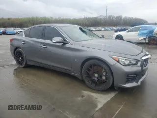 2015 Infiniti Q50 Sport with VIN JN1BV7AR7FM392530, listed as a Copart auction lot 51809235 with 85,141 mi miles and Salvage title. Bid and sale history available at DreamBid. Image 4.