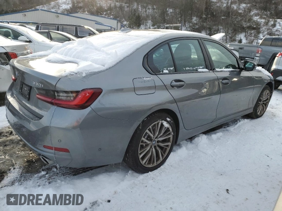 2023 BMW 3 Series 330i xDrive with VIN 3MW89FF04P8D24049, listed as a Copart auction lot 89016375 with 14,749 mi miles and Salvage Title. Bid and sale history available at carsss.com. Image 3.