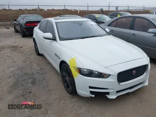 2018 Jaguar XE 25t Premium with VIN SAJAD4FXXJCP23943, listed as a IAAI auction lot 41470656 with 56,834 mi miles. Bid and sale history available at carsss.com. Image 1.
