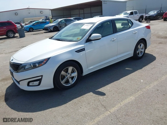 2015 Kia Optima LX with VIN KNAGM4A76F5597167, listed as a IAAI auction lot 41896660 with 82,939 mi miles. Bid and sale history available at carsss.com. Image 17.