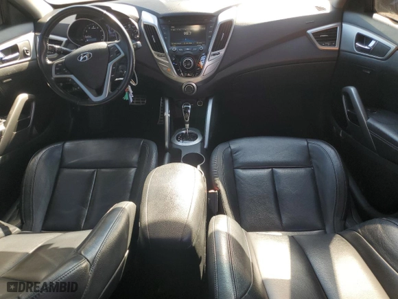 2014 Hyundai Veloster with VIN KMHTC6ADXEU214000, listed as a Copart auction lot 77680844 with 59,289 mi miles and Salvage Title. Bid and sale history available at carsss.com. Image 8.