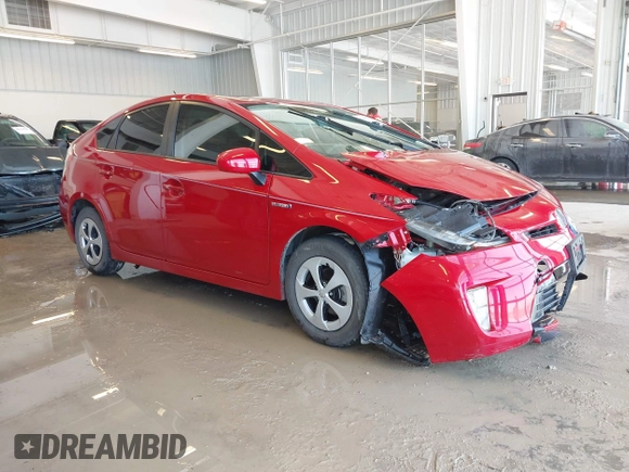 2013 Toyota Prius One with VIN JTDKN3DU6D5590982, listed as a IAAI auction lot 41609675 with Not Provided miles. Bid and sale history available at carsss.com. Image 1.