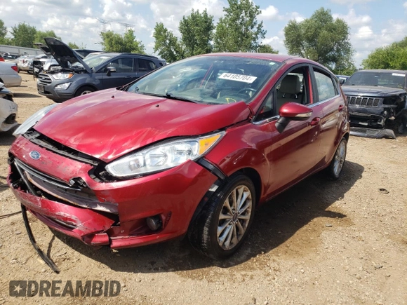 2017 Ford Fiesta Titanium with VIN 3FADP4FJ9HM115666, listed as a Copart auction lot 64105704 with 101,529 mi miles and Salvage Title. Bid and sale history available at DreamBid. Image 1.