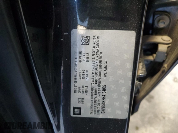 2017 Buick Verano Sport Touring with VIN 1G4PR5SK2H4104005, listed as a Copart auction lot 41478805 with 66,977 mi miles and Salvage Title. Bid and sale history available at carsss.com. Image 12.