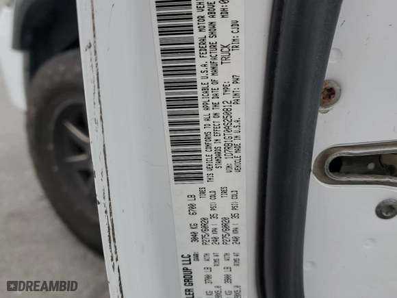 2010 Dodge Ram 1500 SLT with VIN 1D7RB1GT0AS250812, listed as a Copart auction lot 53332925 with 110,128 mi miles and Salvage Title. Bid and sale history available at carsss.com. Image 12.