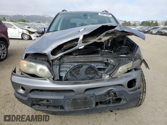 2005 BMW X5 3.0i with VIN 5UXFA13525LY02042, listed as a Copart auction lot 58061944 with 152,251 mi miles and Salvage Title. Bid and sale history available at carsss.com. Image 5.