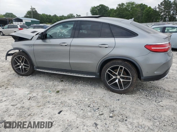 2016 Mercedes-Benz GLE 450 AMG with VIN 4JGED6EB2GA017633, listed as a Copart auction lot 55048555 with 193,229 mi miles and Salvage title. Bid and sale history available at DreamBid. Image 2.