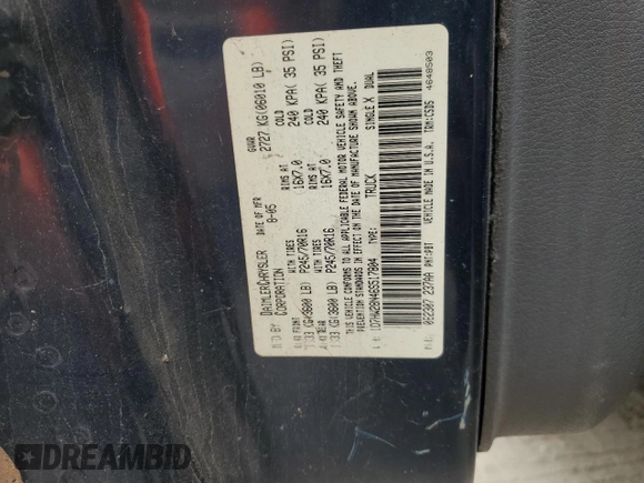 2006 Dodge Dakota ST with VIN 1D7HW28N46S517804, listed as a Copart auction lot 83544284 with Not Provided miles and Salvage Title. Bid and sale history available at DreamBid. Image 12.
