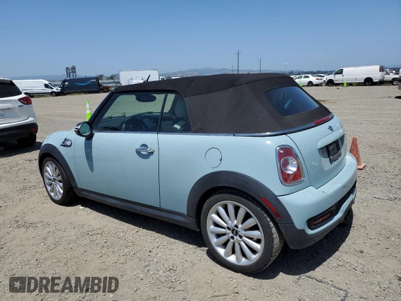 2013 MINI Convertible S z VIN WMWZP3C54DT551321, wystawiony jako Copart lot #57089205 z przebiegiem 92 441 mil mil oraz Szkoda całkowita • Salvage title. Historia ofert i sprzedaży dostępna na DreamBid. Obrazek 2.