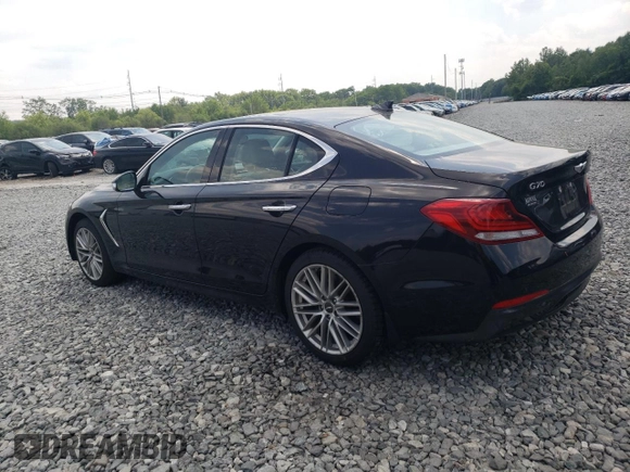 2021 Genesis G70 2.0T with VIN KMTG34LA0MU079767, listed as a Copart auction lot 59688405 with 51,115 mi miles and Salvage title. Bid and sale history available at DreamBid. Image 2.
