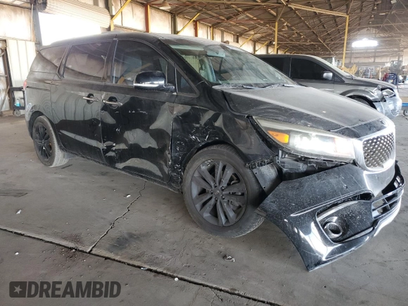 2015 Kia Sedona SX-L with VIN KNDME5C1XF6033887, listed as a Copart auction lot 84474184 with 83,437 mi miles and Salvage Title. Bid and sale history available at DreamBid. Image 4.