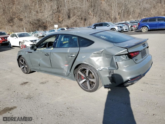 2024 Audi A5 Sportback S line Premium Plus with VIN WAUFACF56RA053303, listed as a Copart auction lot 88930475 with 20,210 mi miles and Salvage Title. Bid and sale history available at carsss.com. Image 2.