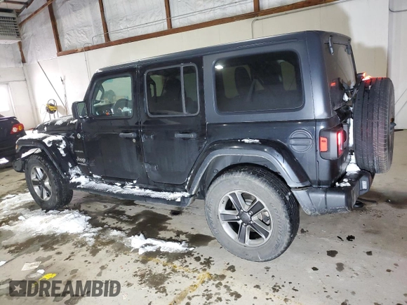 2020 Jeep Wrangler Unlimited Sahara with VIN 1C4HJXEN9LW214550, listed as a Copart auction lot 87586125 with 88,976 mi miles and Salvage Title. Bid and sale history available at carsss.com. Image 2.