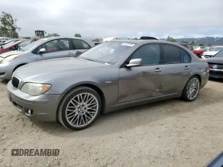 2007 BMW 7 Series 750i z VIN WBAHL83527DT09744, wystawiony jako Copart lot #62309195 z przebiegiem 118 242 mil mil oraz Szkoda całkowita • Salvage title. Historia ofert i sprzedaży dostępna na DreamBid. Obrazek 1.