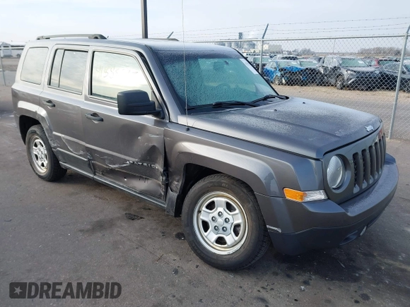 2017 Jeep Patriot Sport SE with VIN 1C4NJPBA3HD166261, listed as a IAAI auction lot 41285535 with 99,600 mi miles and . Bid and sale history available at DreamBid. Image 1.