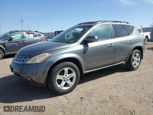2005 Nissan Murano SL z VIN JN8AZ08W75W439014, wystawiony jako Copart lot #50821545 z przebiegiem 184 992 mil mil oraz Szkoda całkowita • Salvage title. Historia ofert i sprzedaży dostępna na DreamBid. Obrazek 1.