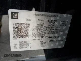 2018 GMC Yukon SLT Standard Edition with VIN 1GKS2DKC7JR367643, listed as a Copart auction lot 46979915 with 90,548 mi miles and Salvage Title. Bid and sale history available at carsss.com. Image 13.