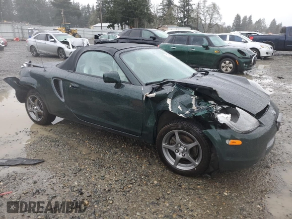 2001 Toyota MR2 z VIN JTDFR320810037734, wystawiony jako Copart lot #51645125 z przebiegiem 269 261 mil mil oraz Szkody całkowita. Historia ofert i sprzedaży dostępna na DreamBid. Obrazek 4.