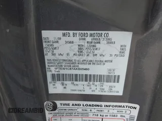 2010 Ford F-150 XL with VIN 1FTEW1C87AKB05460, listed as a IAAI auction lot 41734786 with 198,395 mi miles. Bid and sale history available at carsss.com. Image 9.