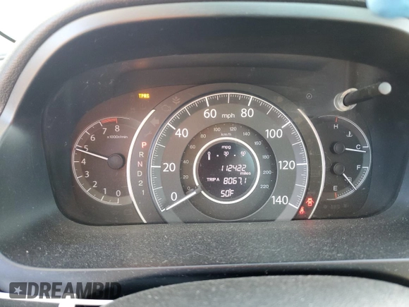 2012 Honda CR-V EX-L with VIN JHLRM4H77CC015850, listed as a Copart auction lot 49339165 with 112,422 mi miles and Salvage Title. Bid and sale history available at carsss.com. Image 9.