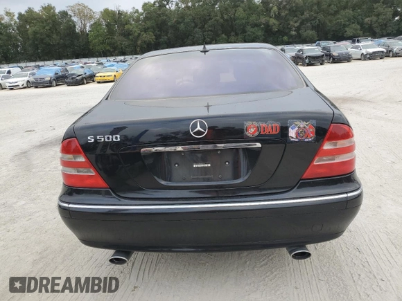 2002 Mercedes-Benz S-Class 5.0L with VIN WDBNG75J32A290483, listed as a Copart auction lot 79610994 with 194,508 mi miles and Salvage Title. Bid and sale history available at carsss.com. Image 6.