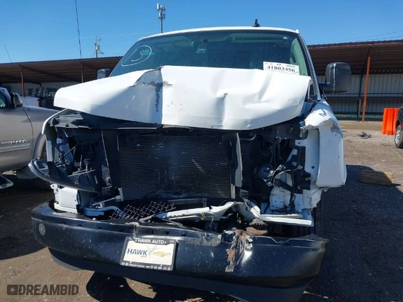 2021 Chevrolet Express Cargo Van with VIN 1GCWGAFPXM1288514, listed as a IAAI auction lot 41803456 with 1 mi miles. Bid and sale history available at carsss.com. Image 6.