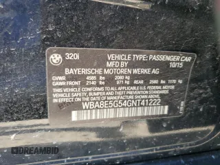 2016 BMW 3 Series 320i xDrive z VIN WBA8E5G54GNT41222, wystawiony jako Copart lot #51130785 z przebiegiem 147 975 mil mil oraz Szkoda całkowita • Salvage title. Historia ofert i sprzedaży dostępna na DreamBid. Obrazek 12.
