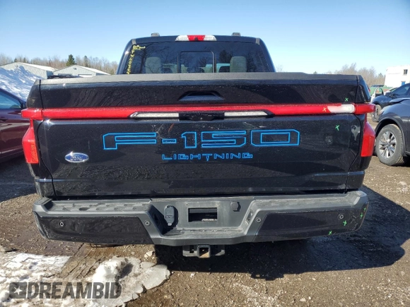 2023 Ford F-150 Lightning Pro z VIN 1FT6W1EV3PWG03292, wystawiony jako Copart lot #48454435 z przebiegiem 41 714 mil mil oraz Tytuł czysty. Historia ofert i sprzedaży dostępna na DreamBid. Obrazek 6.