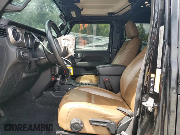 2020 Jeep Wrangler Unlimited Rubicon with VIN 1C4HJXFN2LW218258, listed as a Copart auction lot 55951655 with 64,588 mi miles and Non repairable. Bid and sale history available at DreamBid. Image 7.