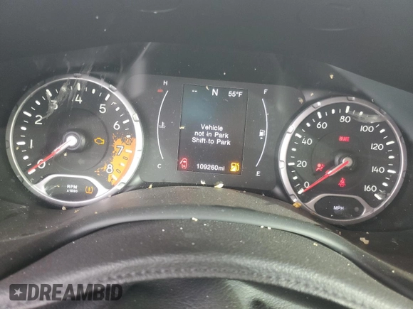 2017 Jeep Renegade Sport with VIN ZACCJAAB1HPG16988, listed as a Copart auction lot 46712195 with 109,260 mi miles and Salvage Title. Bid and sale history available at DreamBid. Image 9.