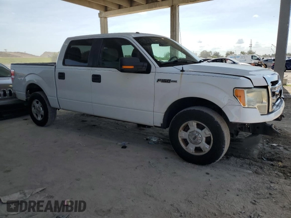 2014 Ford F-150 XL with VIN 1FTEW1CM9EFA41241, listed as a Copart auction lot 56217225 with 256,673 mi miles and Salvage title. Bid and sale history available at DreamBid. Image 4.