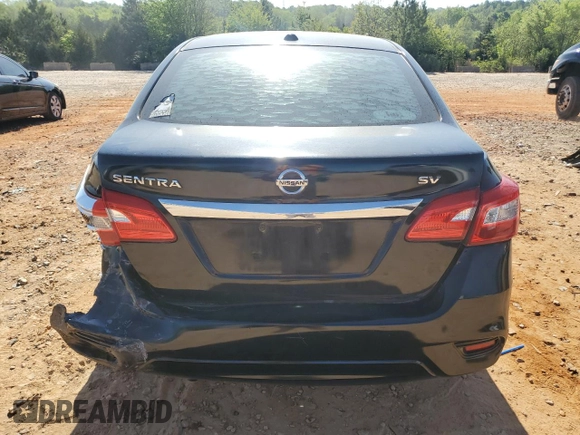 2017 Nissan Sentra SV with VIN 3N1AB7AP1HL722100, listed as a Copart auction lot 53666915 with 147,299 mi miles and Salvage Title. Bid and sale history available at carsss.com. Image 6.