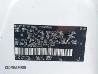 2009 Scion xB with VIN JTLKE50E991085970, listed as a IAAI auction lot 42256510 with 191,006 mi miles and . Bid and sale history available at DreamBid. Image 9.
