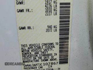 2018 Nissan Altima S with VIN 1N4AL3AP7JC107867, listed as a Copart auction lot 54075755 with 63,514 mi miles and Salvage Title. Bid and sale history available at DreamBid. Image 13.