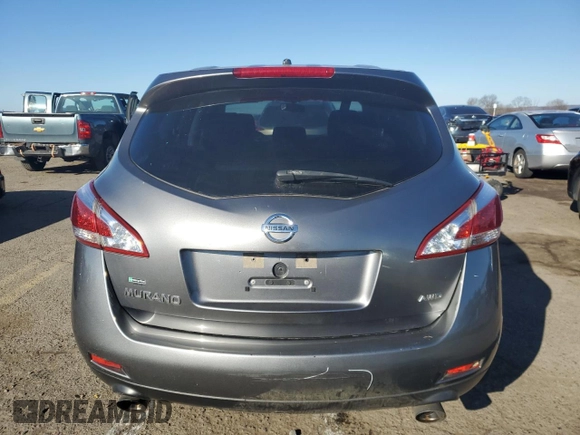 2013 Nissan Murano SV with VIN JN8AZ1MW3DW317793, listed as a Copart auction lot 51010655 with 81,295 mi miles and Clean Title. Bid and sale history available at carsss.com. Image 6.
