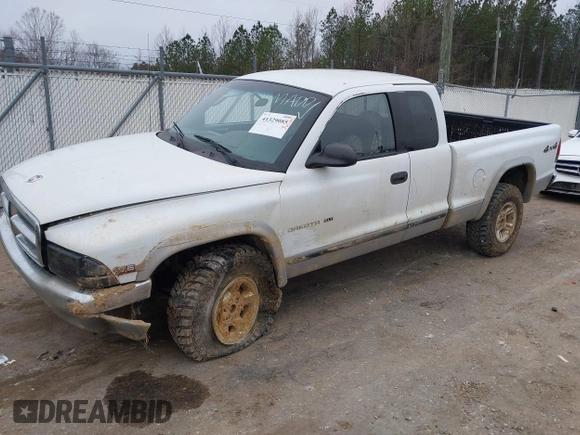 1999 Dodge Dakota SLT with VIN 1B7GG22X3XS223969, listed as a IAAI auction lot 41329085 with 185,859 mi miles and . Bid and sale history available at carsss.com. Image 2.