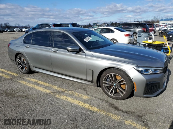 2020 BMW 7 Series 750i xDrive with VIN WBA7U2C07LCD59553, listed as a Copart auction lot 86826964 with 0 mi miles and Salvage Title. Bid and sale history available at carsss.com. Image 4.