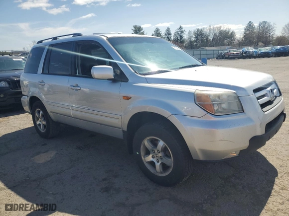 2007 Honda Pilot EX-L with VIN 5FNYF28557B039823, listed as a Copart auction lot 51408475 with 209,678 mi miles and Salvage Title. Bid and sale history available at carsss.com. Image 4.