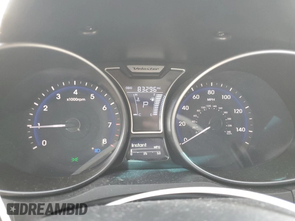 2015 Hyundai Veloster Turbo with VIN KMHTC6AE9FU222633, listed as a Copart auction lot 47554255 with 83,296 mi miles and Salvage title. Bid and sale history available at DreamBid. Image 9.
