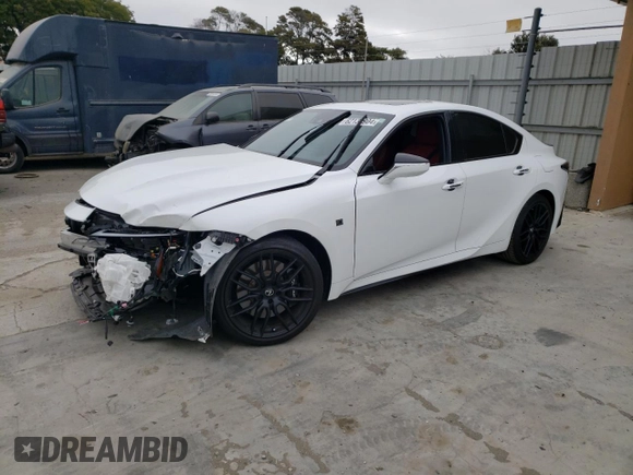 2023 Lexus IS with VIN JTHAP1D28P5003371, listed as a Copart auction lot 62139904 with 15,662 mi miles and Salvage Title. Bid and sale history available at carsss.com. Image 1.