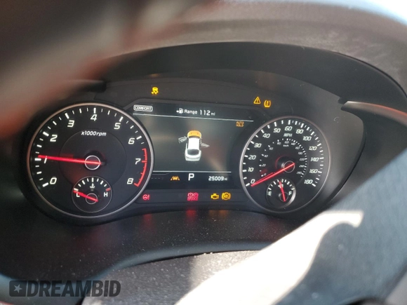 2021 Kia Stinger GT2 with VIN KNAE55LC1M6089121, listed as a Copart auction lot 74823434 with 25,009 mi miles and Salvage Title. Bid and sale history available at carsss.com. Image 9.