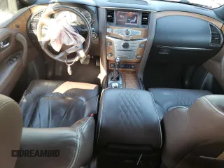 2015 Infiniti QX80 with VIN JN8AZ2NE7F9084529, listed as a Copart auction lot 55229374 with 213,465 mi miles and Salvage Title. Bid and sale history available at carsss.com. Image 8.