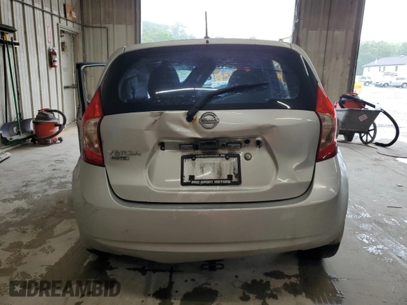 2015 Nissan Note S with VIN 3N1CE2CP9FL391697, listed as a Copart auction lot 61135525 with Not provided miles and Salvage title. Bid and sale history available at DreamBid. Image 6.