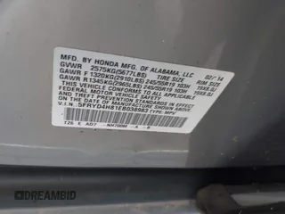 2014 Acura MDX Advance with VIN 5FRYD4H81EB038983, listed as a IAAI auction lot 40151615 with 192,839 mi miles and . Bid and sale history available at DreamBid. Image 9.