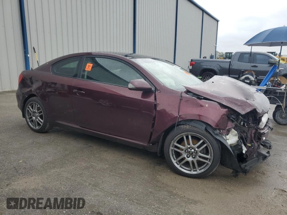 2007 Scion tC Spec with VIN JTKDE177X70146002, listed as a Copart auction lot 48511555 with 0 mi miles and Salvage Title. Bid and sale history available at carsss.com. Image 4.