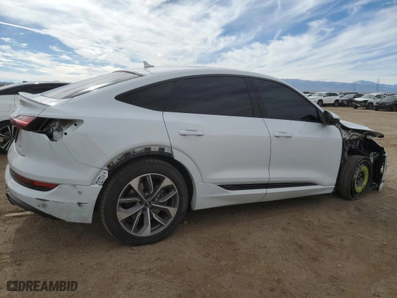 2021 Audi e-tron Sportback S line Premium Plus with VIN WA12AAGE6MB000831, listed as a Copart auction lot 43471065 with 44,395 mi miles and Salvage Title. Bid and sale history available at carsss.com. Image 3.