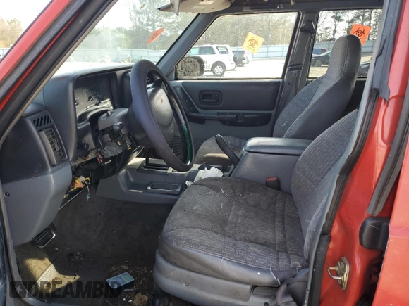 1997 Jeep Cherokee Sport with VIN 1J4FT68S6VL600838, listed as a Copart auction lot 88956065 with 0 mi miles and Salvage Title. Bid and sale history available at carsss.com. Image 7.