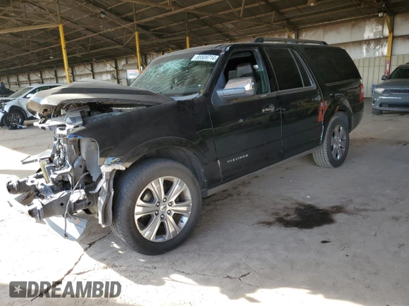 2015 Ford Expedition EL Platinum with VIN 1FMJK1LT5FEF18056, listed as a Copart auction lot 85509714 with 156,219 mi miles and Salvage Title. Bid and sale history available at carsss.com. Image 1.