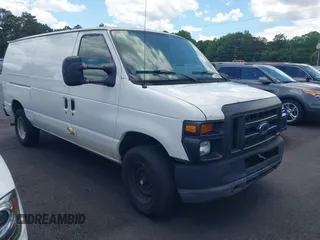2010 Ford Econoline Cargo Commercial with VIN 1FTNE2EL3ADA76618, listed as a IAAI auction lot 42181759 with 240,124 mi miles and . Bid and sale history available at DreamBid. Image 1.