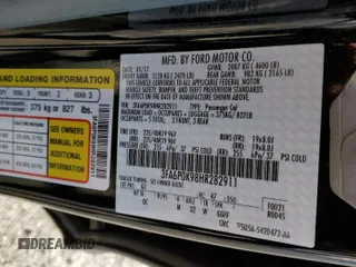 2017 Ford Fusion Titanium with VIN 3FA6P0K98HR282911, listed as a Copart auction lot 42325805 with 63,997 mi miles and Non repairable. Bid and sale history available at DreamBid. Image 12.